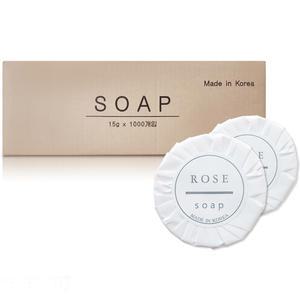일회용비누 원형 15g x 500개 주름포장 세수비누 호텔용 업소용 여행용 휴대용 국산