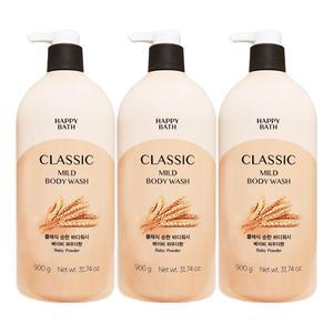 해피바스 클래식 순한 바디워시 베이비 파우더향 900g x 3개