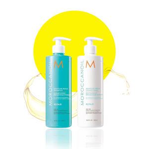 모로칸오일 모이스처 리페어 샴푸 컨디셔너 약한 손상모발용 1000ml