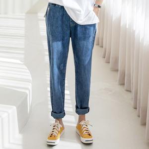 [나크21] (55~99) 니들워싱 올밴딩 데님 배기팬츠 NK11-P-24