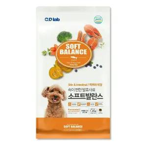 씨디랩 소프트발란스 강아지사료 1.2kg 피부와 위장 연어