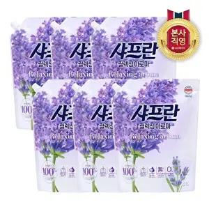 [LG생활건강]샤프란 섬유유연제 릴렉싱 아로마 리필 2.1L x 6개
