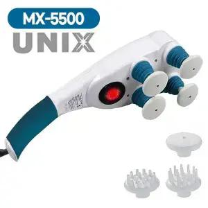 유닉스 파워이온 플러스 MX-5500 목 어깨 진동 온열 안마기 4구 마사지기