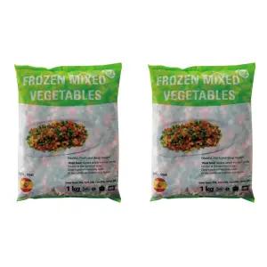 마당발 냉동혼합야채 4종 (IQF, 스페인산, 1kg) , 2개