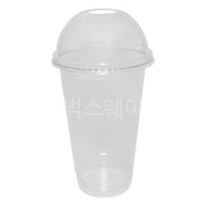 16온스 아이스컵+뚜껑 세트 100개 /테이크아웃 일회용컵 음료컵