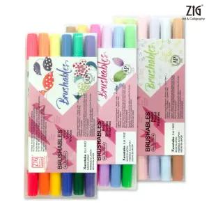 지그 브러셔블 투톤 양면 브러쉬마카 6색세트