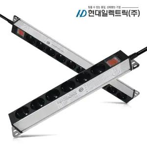 국산 알루미늄 멀티탭 6구 8구 10구 12구 14구 사무실 전산실 PC방 허브랙 서버랙 산업용 서버탭 멀티 콘센트 16A 220V 코드 1.5m 5m