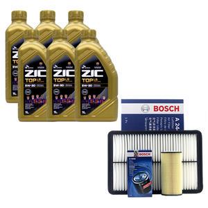 그랜저HG 3.0 LPI 엔진오일 지크 탑 5W30 6리터 보쉬 오일필터 에어필터