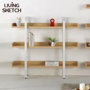 단테 1200 철제 3단 책장 화이트 서재 거실 인테리어 책장 팬트리 선반장