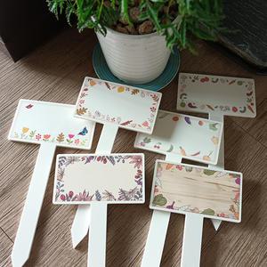 화단 꽃 나무 텃밭 작물 식물 이름표