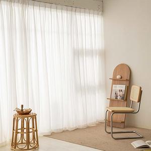 [CleMENCE]호텔식 화이트 나비주름 쉬폰커튼_5size_140x190cm