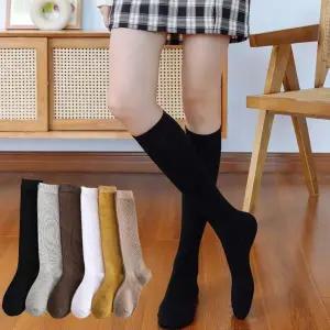 [하프클럽/]여자 니삭스 긴목 베이직 프레피 양말