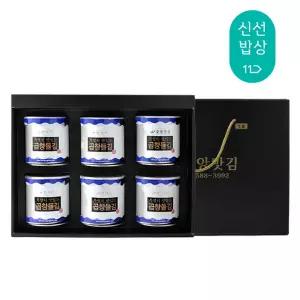 중앙맛김 보령 대천김 특별히 맛있는 곱창 돌김 캔김 선물세트 6캔 /조미김/구운김