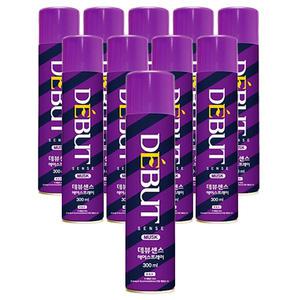 데뷰 센스 헤어스프레이 무스크향 300ml x 10개 헤어 강력 셋팅 고정 스타일링 스프레이