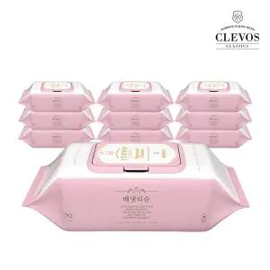 [클레보스][클레보스] 배냇티슈 물티슈 캡형 64매 10팩