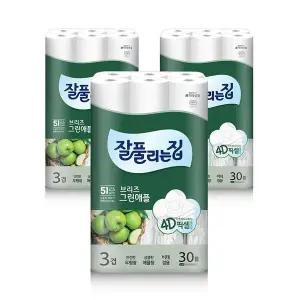 잘풀리는집브리즈그린애플25m30롤X3팩(총90롤)