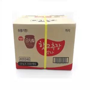 사조 순창 햇고추장 맛나 10g 1000개 미니고추장 일회용고추장 배달용 업소용