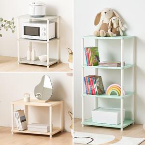 [자체생산]조립식 데일리 플라스틱 진열장 2단3단4단 다용도선반/렌지대/주방수납장/장난감정리/전자렌지대