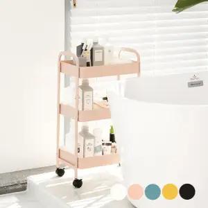 다빈치 3단 무빙 트롤리 철제 수납 이동식선반