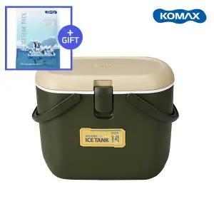 코멕스 아이스탱크 밀리터리그린 14리터 캠핑 쿨러박스 (+아이스팩)