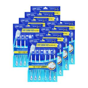 애경 2080 덴탈클리닉 센서티브 칫솔 이중미세모 6입 8개 양치