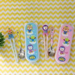 에디슨 뽀로로 유아 어린이집 준비물 이지 수저케이스 세트