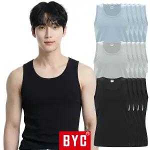 BYC 남성 런닝 세트 남자 민소매 나시 셔츠 메리야스 5매 BYE1004S