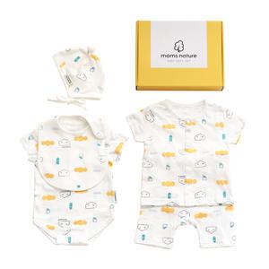 맘스네이처 신생아 출산선물세트 자가드 4종 마이홈 75, 1개