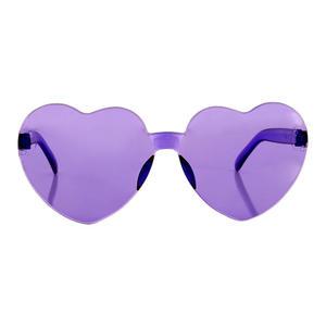 틴트 하트 안경 (퍼플) 파티 투명