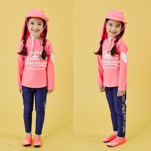 아이스샌드 키즈 여아 래쉬가드 세트+플랩캡+아쿠아슈즈 4피스 유아 아동 수영복 BR88111K