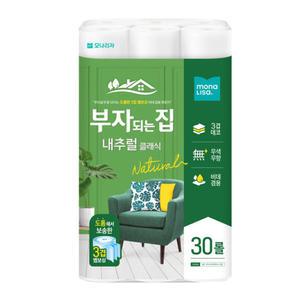 모나리자 부자되는집 내추럴 클래식 3겹 30롤 x 1팩
