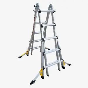 일반 LS-5단 사다리 HSN-L1017 미니 아웃트리거 A형 H형 알루미늄 다목적 사다리
