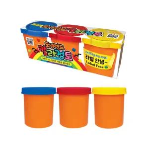 도너랜드 칼라점토 3색.컬러점토 컬러클레이 찰흙 점토놀이 만지락 고무찰흙 점토