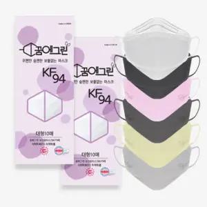 꿈에그린 Kf94 마스크 대형 10매입 x 10개(총100개/2컬러/4중)