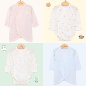 베베라온 오가닉 밤부 배냇가운 신생아 아기 배냇슈트 봄 여름 가을 겨울