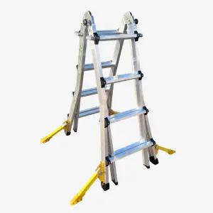 일반 LS-4단 사다리 HSN-L1023 미니 아웃트리거 부착 A형 H형 알루미늄 다목적 사다리