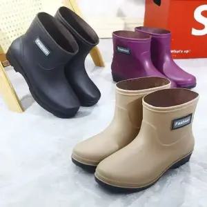 235-255 여성 미들 레인부츠 S07 캐주얼 여성 장화 신발 작업화 장마철 발목장화 워터슈즈 레인슈즈 슬리퍼
