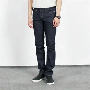 [하프클럽/세컨에디션]진한 인디고 슬림핏 생지 데님 청바지