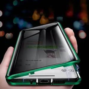 [유니커블]갤럭시 S25 S24 플러스 울트라 사생활보호 메탈 마그네틱 풀커버 강화유리 범퍼 하드 케이스