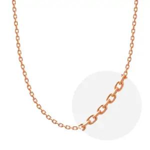 14K 각줄 체인 목걸이 줄 핑크 골드 1.7mm