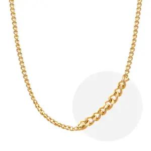 14K 민줄 체인 목걸이 줄 옐로우 골드 1.6mm