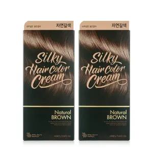 [2ea] 더페이스샵 스타일리스트 실키 헤어 컬러 크림 자연갈색