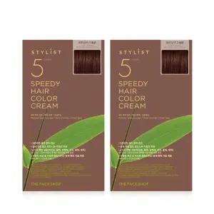 [2ea] 더페이스샵 스타일리스트 5분 스피디 헤어 컬러크림 밝은갈색