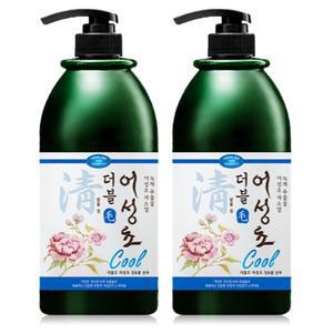 더블모 어성초 샴푸 청앤쿨 두피 약산성 비듬 샴푸 대용량 750ml 2개