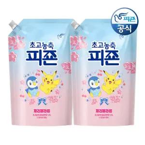 피죤 초고농축 섬유유연제 포켓몬에디션 체리블라썸 1.3L 리필 x 2개