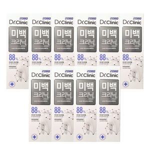 2080 닥터크리닉 미백 치약 100g x10개