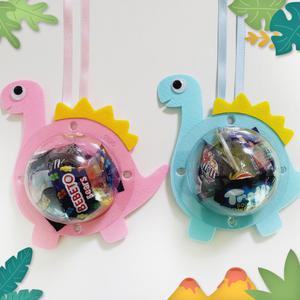 블루 핑크 공룡 사탕목걸이 어린이집 유치원 학원 초등학교 답례품 어린이날 선물 졸업식 입학식 생일 구디백 DIY 만들기 교회 판촉 행사