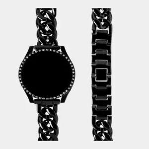 TXLX 갤럭시워치 7 6 5 4 골프에디션 호환 체인 메탈 스트랩 밴드 시계줄 40 44mm