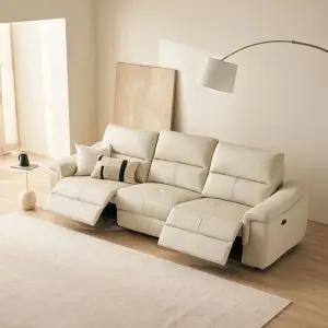 [최저가도전] 제로월 오스번 프리미엄 천연면피소가죽 4인리클라이너