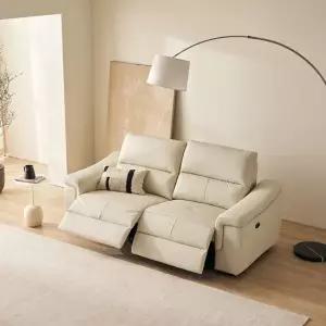 [최저가도전] 제로월 오스번 프리미엄 천연면피 소가죽3인리클라이너